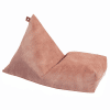 pouf en velours corail 3