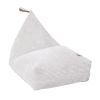 pouf en velours côtelé gris perle 1