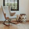 rocking adult chair de luxe sand grey 2