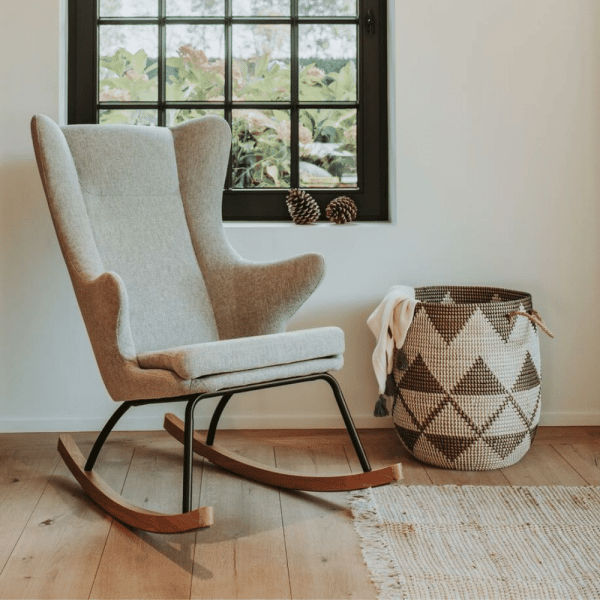 rocking adult chair de luxe sand grey 2