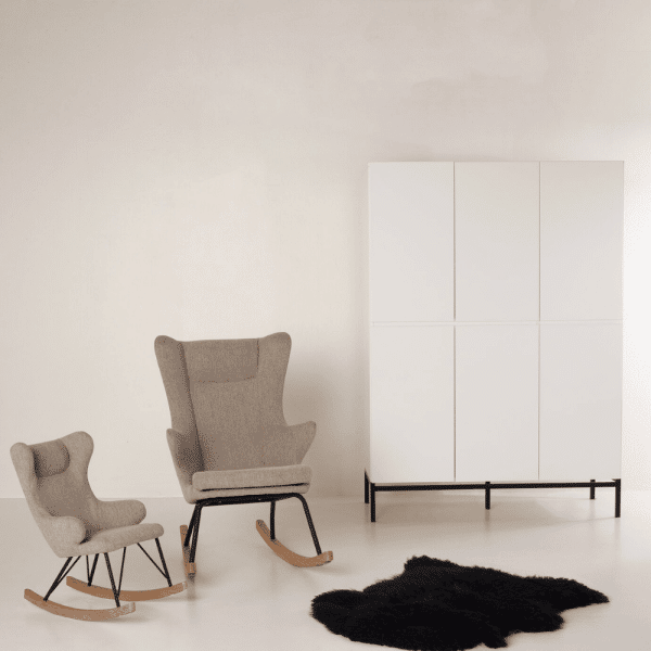 rocking adult chair de luxe sand grey 5