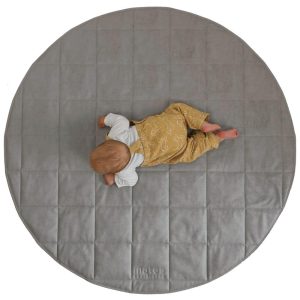 tapis de jeu rond gris nuage - mates for living