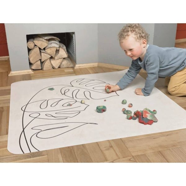 tapis de jeu feuilles tropicales