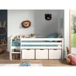 Lit enfant mi-hauteur Pino blanc - Vipack
