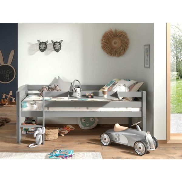Lit enfant mi-hauteur Pino Gris - Vipack