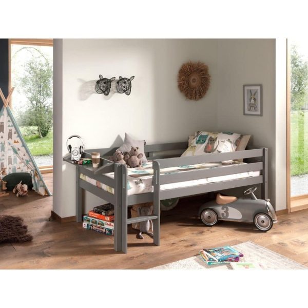 Lit enfant mi-hauteur Pino Gris - Vipack