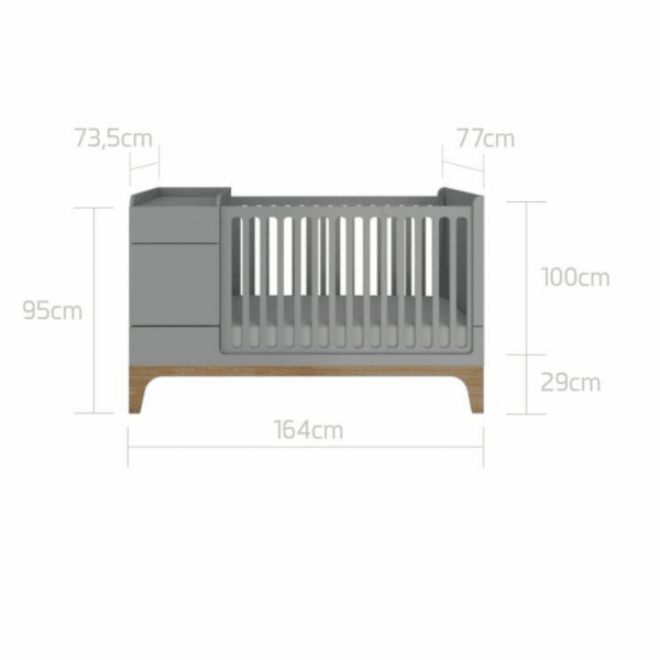 lit bébé bellamy gris9