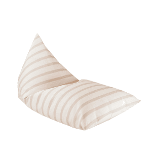 pouf à rayures beige wigiwama
