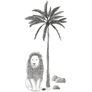 sticker xl lion et parlmier lilipinso1