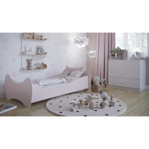 lit junior lilly rose poudré 70 x 140 cm kocot