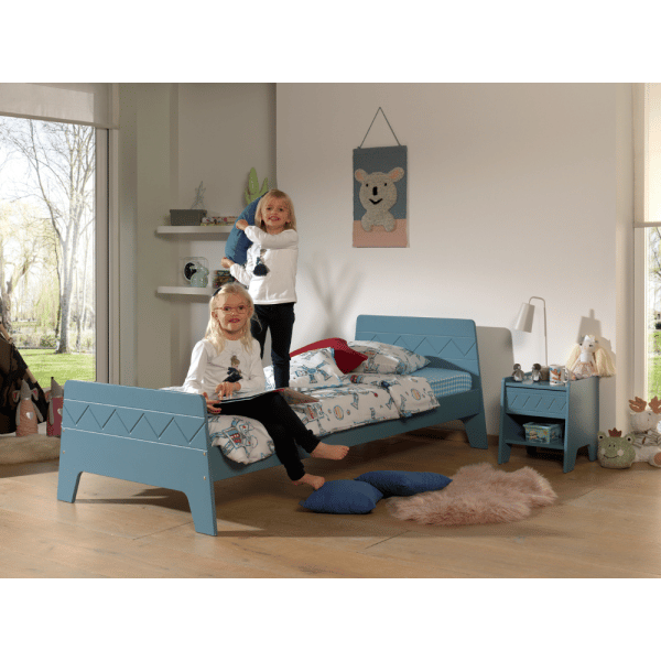 lit junior wynnie 90 x 200 cm bleu vipack