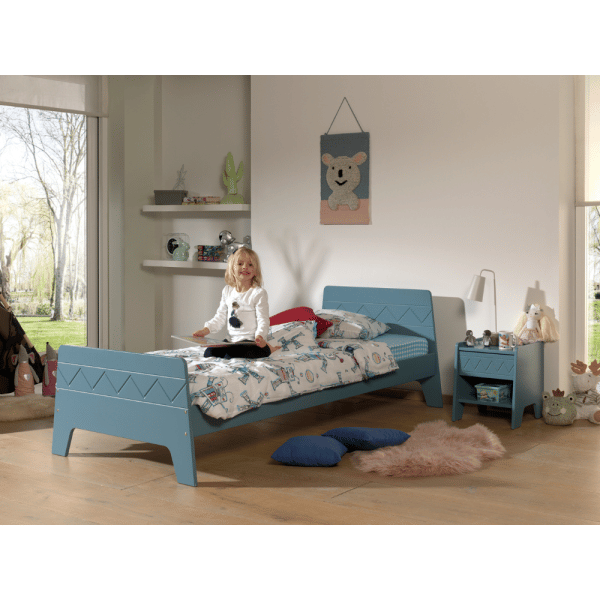lit junior wynnie 90 x 200 cm bleu vipack