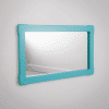 miroir avec barre de traction woodjoy bleu turquoise