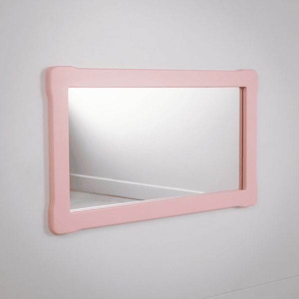 miroir avec barre de traction woodjoy rose