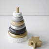 jeu de pyramide en bois silver jabadabado