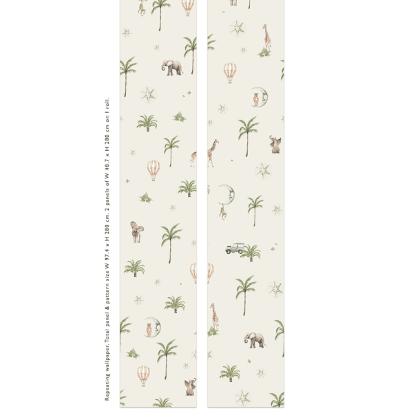 papier peint go go safari creative lab