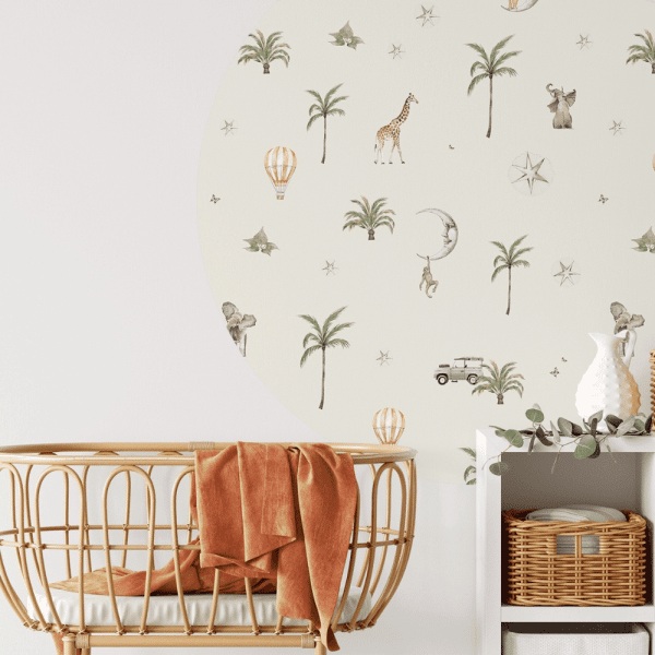 papier peint cercle go go safari creative lab