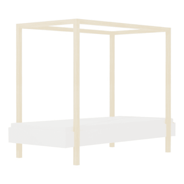 lit à baldaquin modular blanc 90 x 200 cm – benlemi