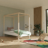 lit à baldaquin modular blanc 90 x 200 cm – benlemi