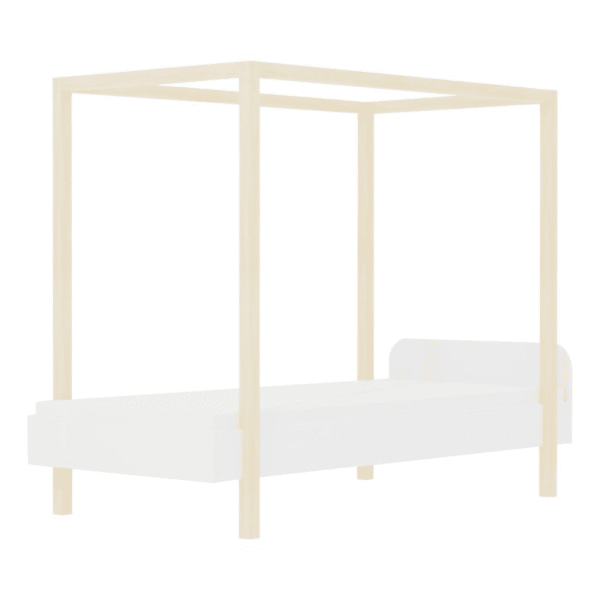 lit à baldaquin modular blanc 90 x 200 cm – benlemi