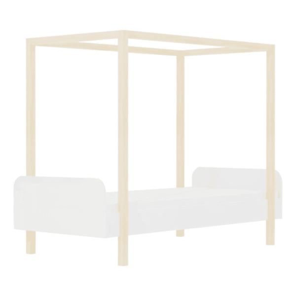 lit à baldaquin modular blanc 90 x 200 cm – benlemi