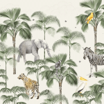 papier peint palm wildlife creative lab