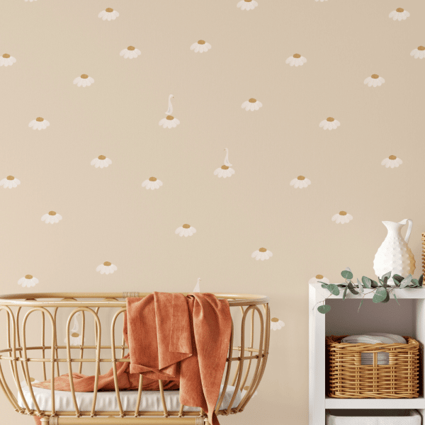 papier peint sweet camomile soft almond – creative lab