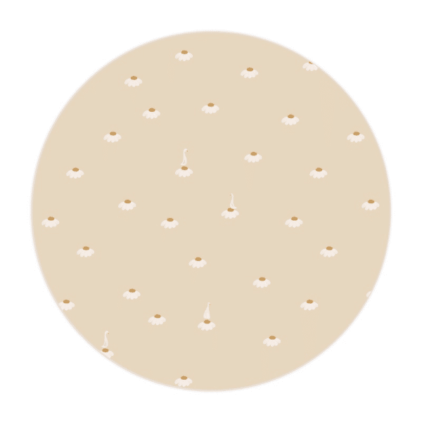 papier peint cercle sweet camomile soft almond – creative lab