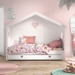 lit cabane amori blanc 90 x 200 cm – vipack