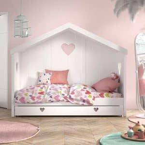 lit cabane amori blanc 90 x 200 cm – vipack