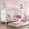 lit cabane amori blanc 90 x 200 cm – vipack