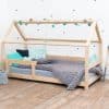 lit junior cabane tery bleu marine avec barrière 90 x 200 cm – benlemi