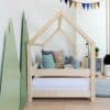 lit junior cabane tery bleu marine avec barrière 90 x 200 cm – benlemi