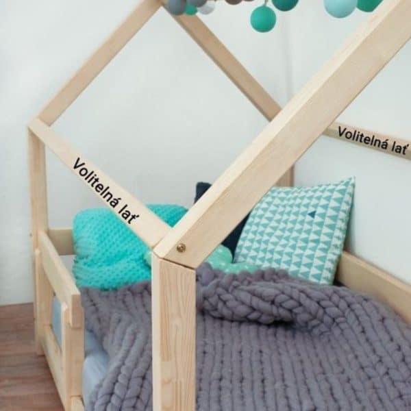 lit junior cabane tery bleu marine avec barrière 90 x 200 cm – benlemi