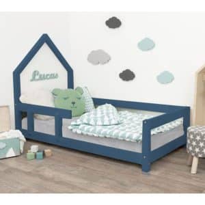 lit junior cabane poppi bleu marine 90 x 200 cm – benlemi