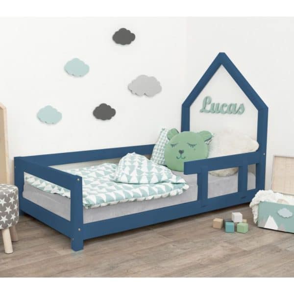 lit junior cabane poppi bleu marine 90 x 200 cm – benlemi