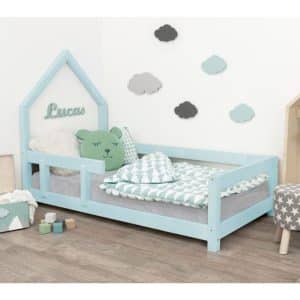 lit junior cabane poppi bleu clair 90 x 200 cm – benlemi