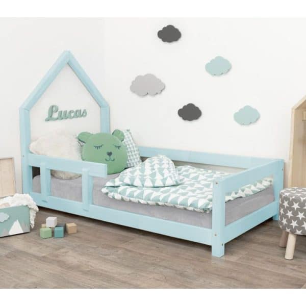 lit junior cabane poppi bleu clair 90 x 200 cm – benlemi