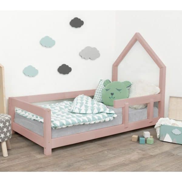 lit junior cabane poppi rose pastel 90 x 200 cm – benlemi