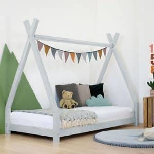 lit junior tipi nakana gris clair 90 x 200 cm – benlemi