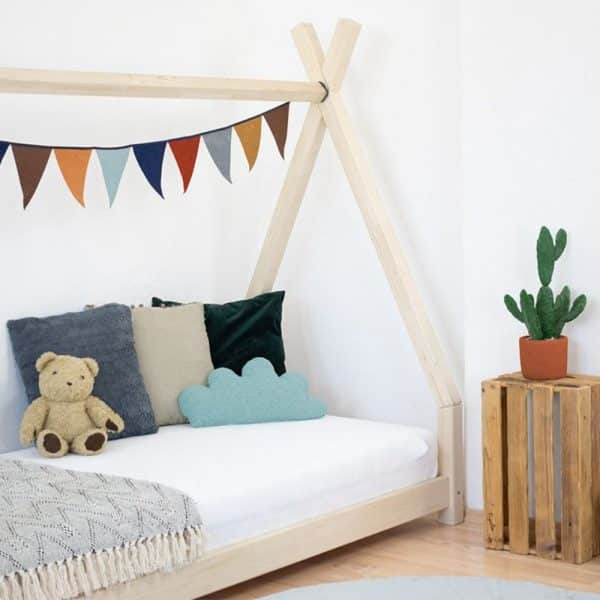 lit junior tipi nakana gris clair 90 x 200 cm – benlemi