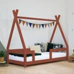 lit junior tipi nakana rouge avec barrière 90 x 200 cm – benlemi
