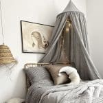 ciel de lit en mousseline gris chiné – cotton&sweets