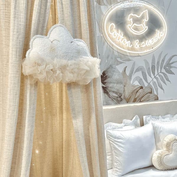 ciel de lit mousseline en lin naturel – cotton&sweets