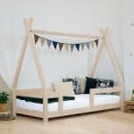lit tipi nakana rouge brique avec barrière – benlemi (copie)