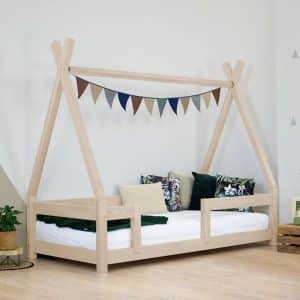 lit tipi nakana rouge brique avec barrière – benlemi (copie)