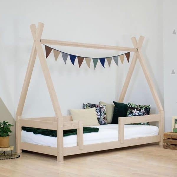 lit tipi nakana rouge brique avec barrière – benlemi (copie)