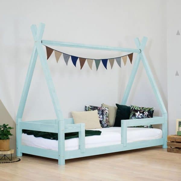 lit tipi nakana rouge brique avec barrière – benlemi (copie)