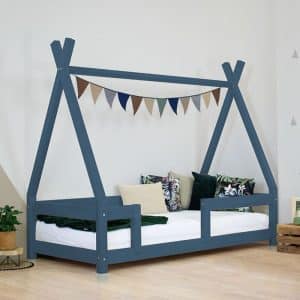 lit tipi nakana rouge brique avec barrière – benlemi (copie)