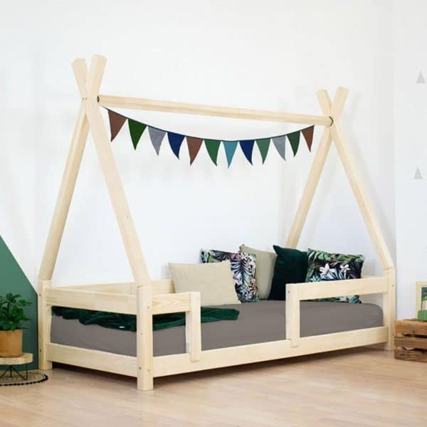 lit tipi nakana rouge brique avec barrière – benlemi (copie)